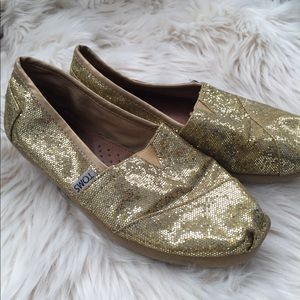 SOLD Gold Sequin Toms